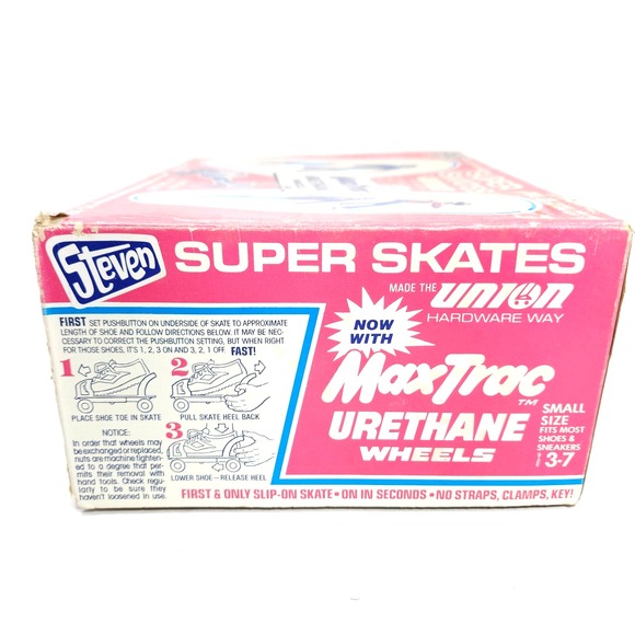 VTG Steven Super Skates Max Trac Urethane Wheels 1978 Roller Skates 1452 Sz Sm. - Picture 16 of 16